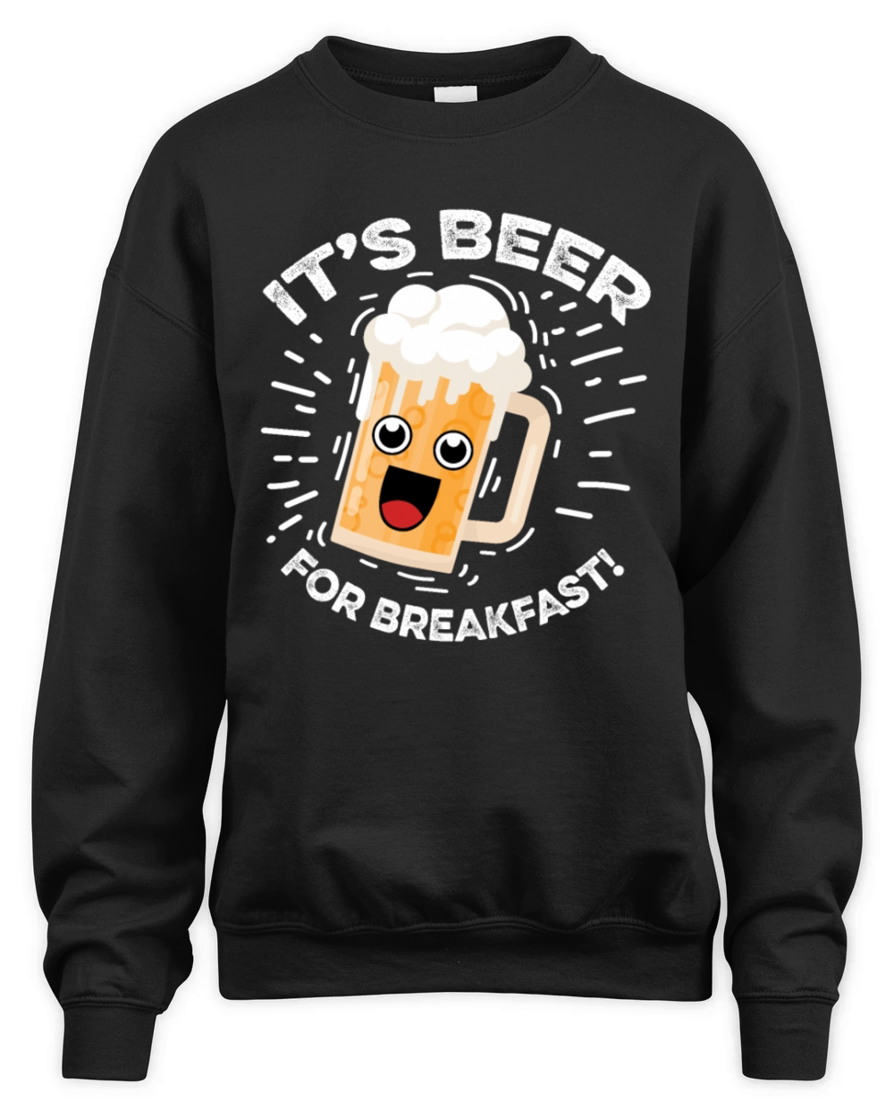 Beer for Breakfast Alcoholic Person Gift Unisex Premium Crewneck Sweatshirt