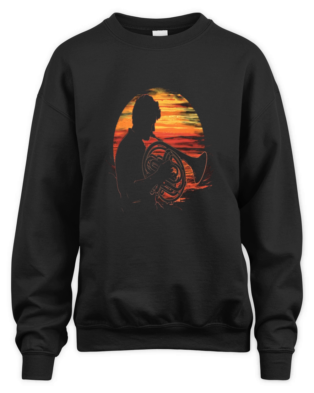 French Horn Player Hornist Musician Marching Band Unisex Premium Crewneck Sweatshirt