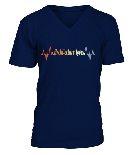 Architecture Love Pulse Line V-Neck T-shirt