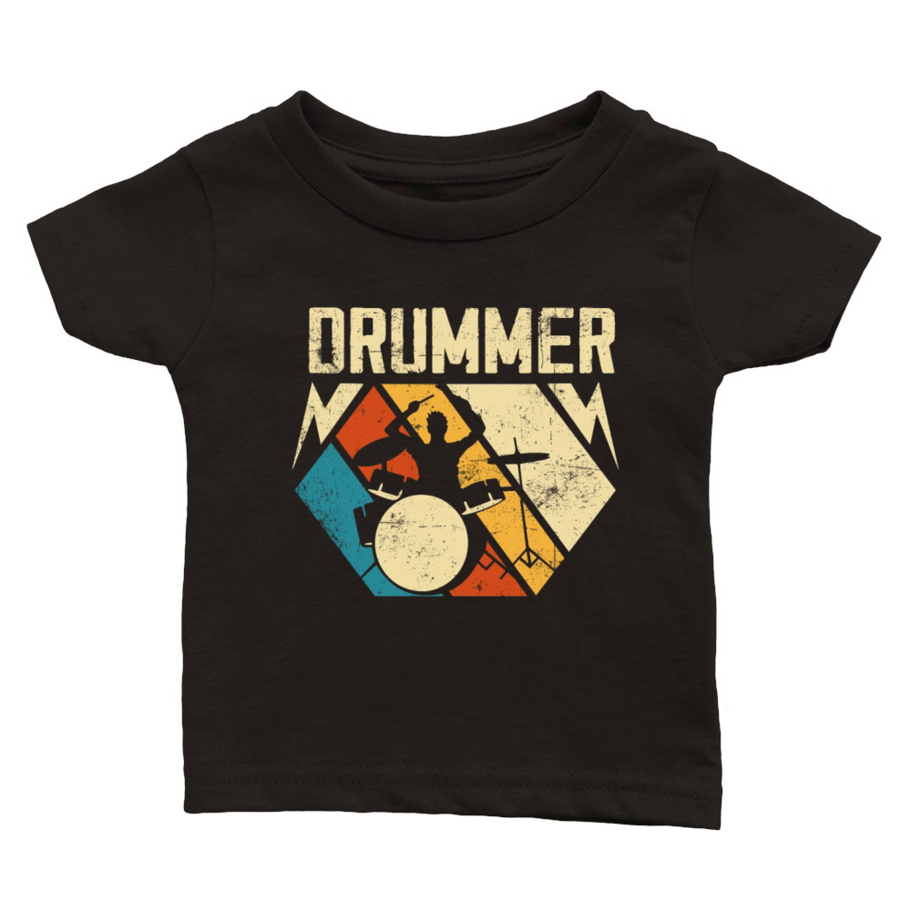 Drummer Vintage Classic Baby Crewneck T-shirt