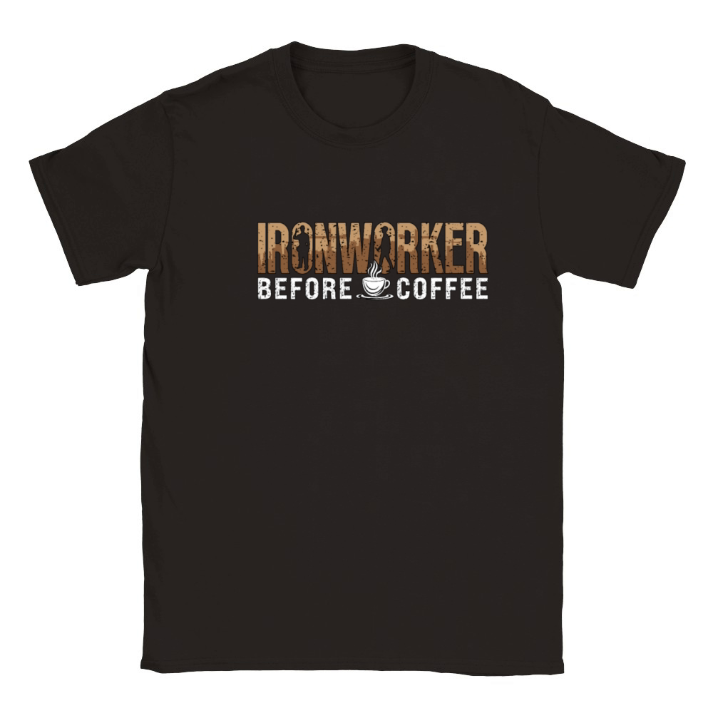 Ironworker Before Coffee Metalworking Coffee Lover Classic Kids Crewneck T-shirt