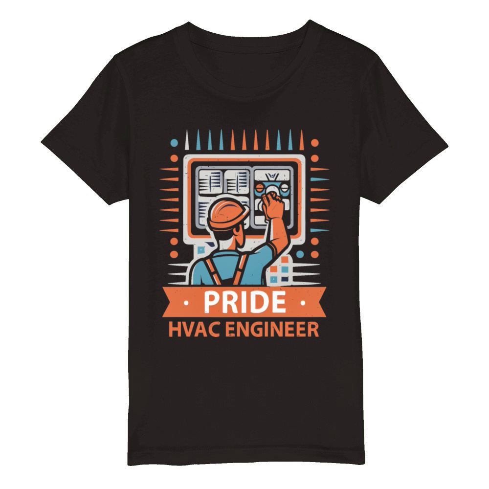 Pride HVAC Engineer Organic Kids Crewneck T-shirt