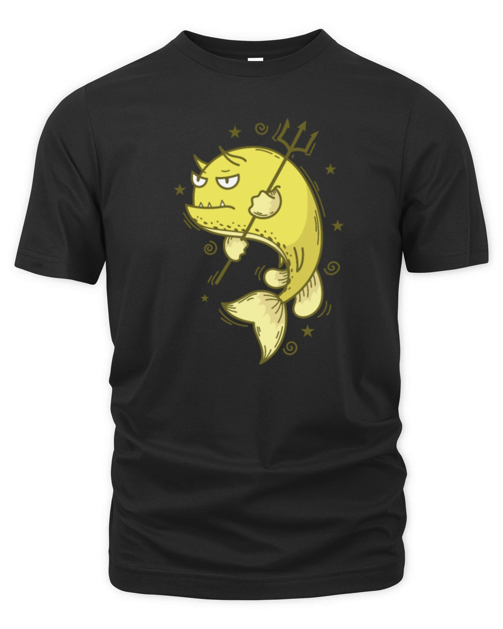 Cowfish with trident Sea or Aquarium Organic Unisex T-shirt