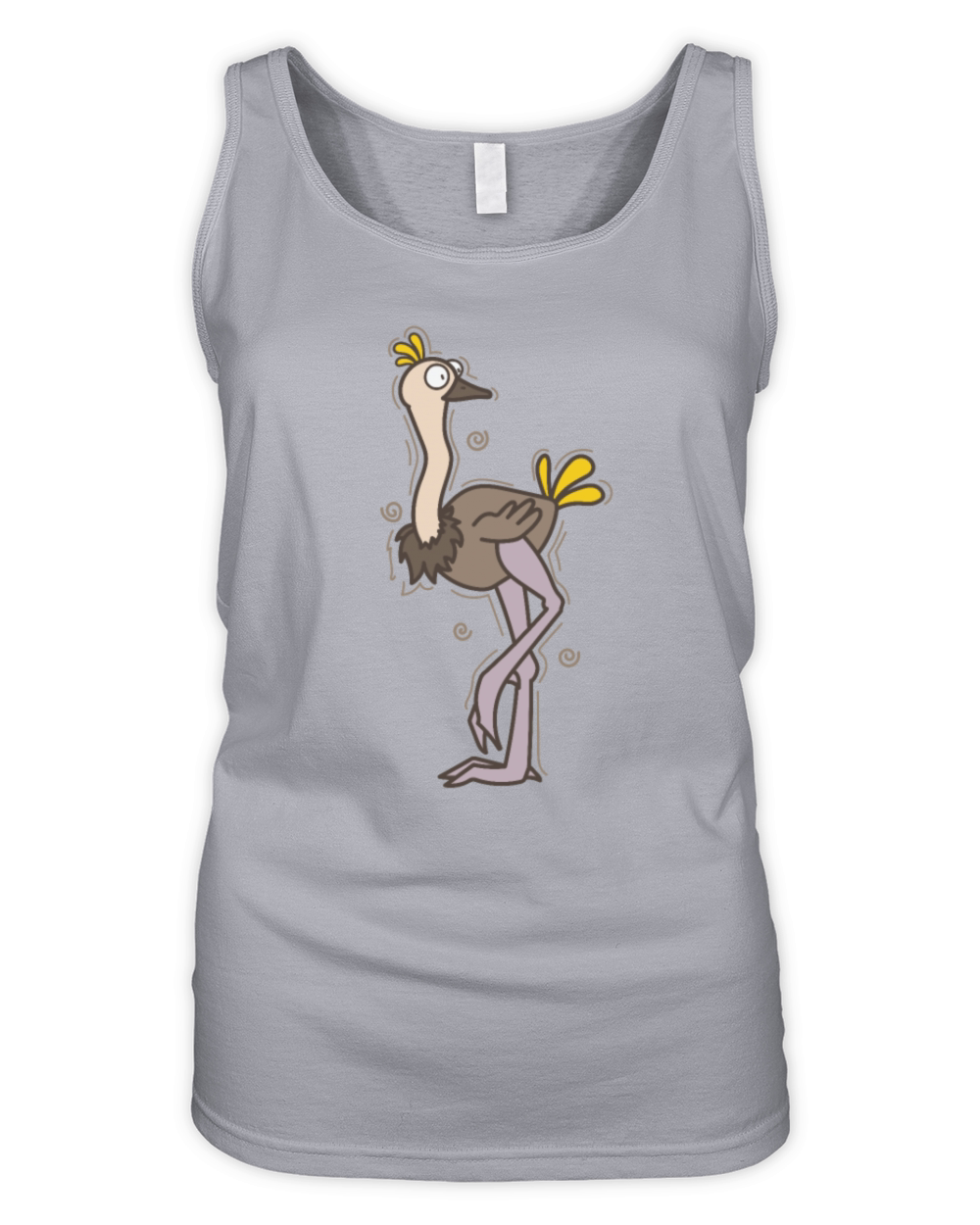 Bird Ostrich is confused Ratite Organic Women's Tank Top