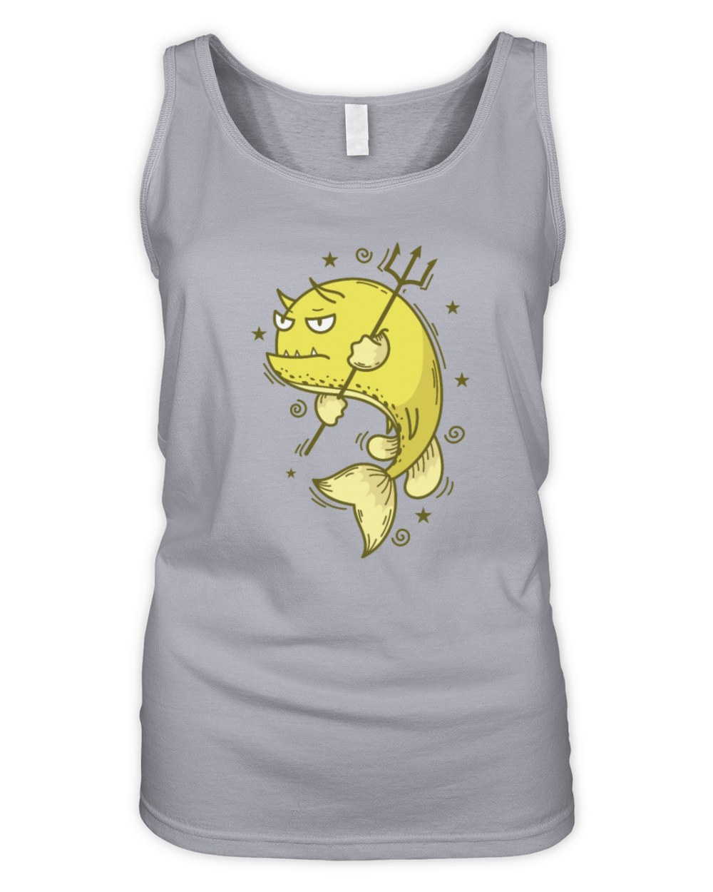 Cowfish with trident Sea or Aquarium Organic Women's Tank Top