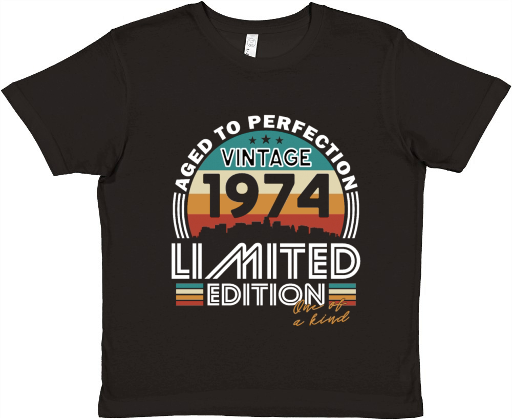 50th birthday vintage 1974 born in 1974 Premium Kids Crewneck T-shirt