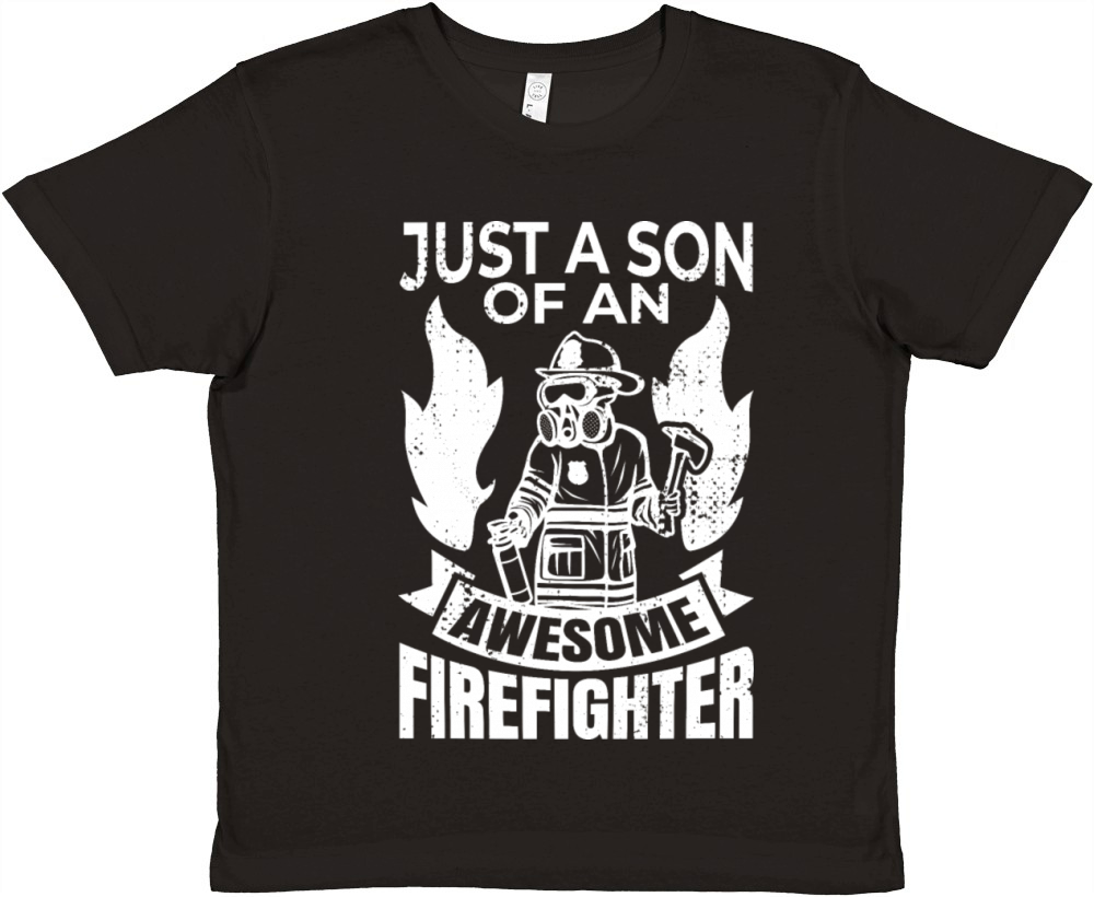 Firefighter Boy Premium Kids Crewneck T-shirt