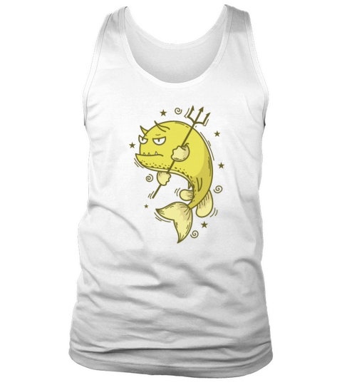 Cowfish with trident Sea or Aquarium Tank Top Unisex