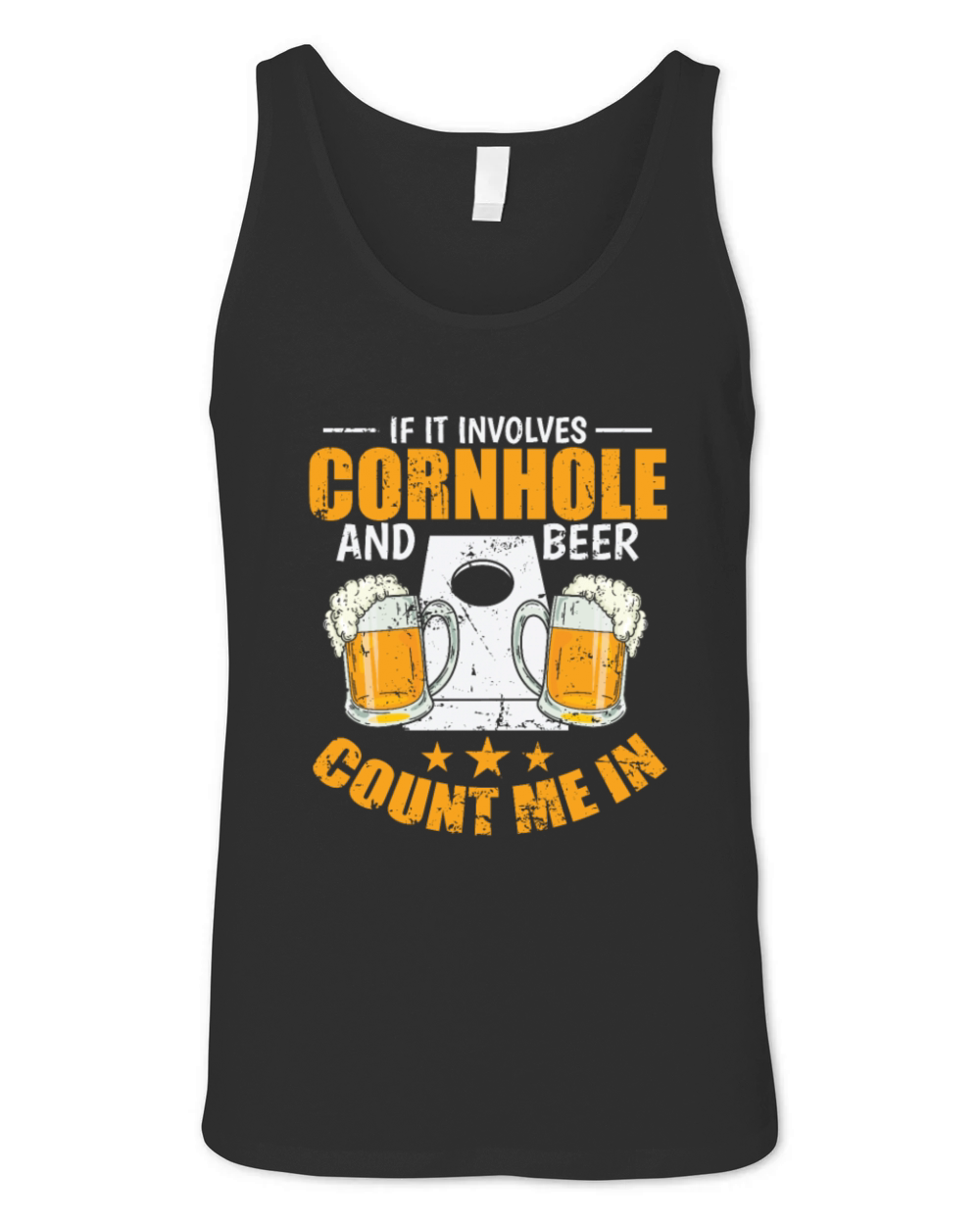 If it Involves Cornhole and Beer Count me In Unisex Jersey Tank