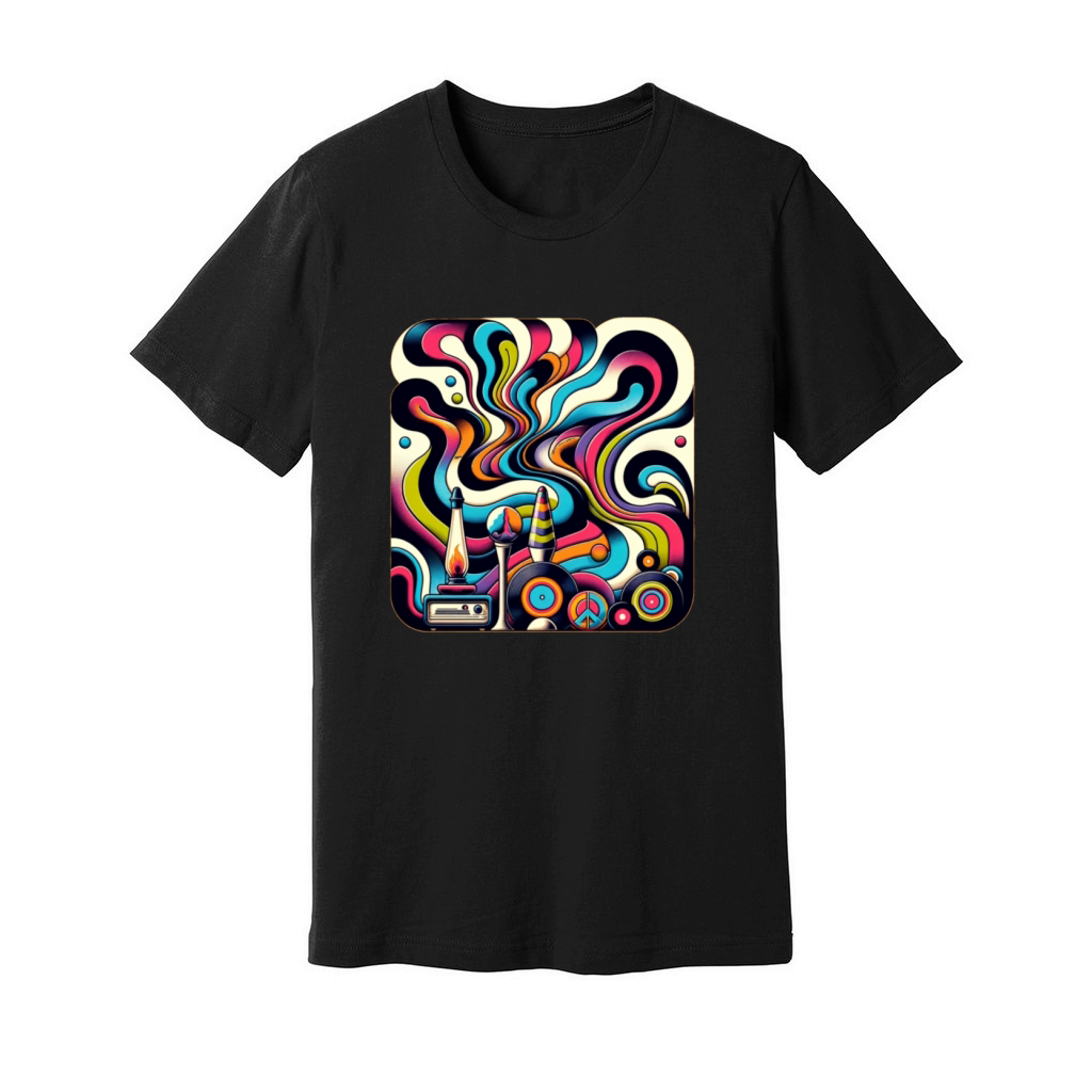 Retro Groove Waves Unisex Jersey Tee