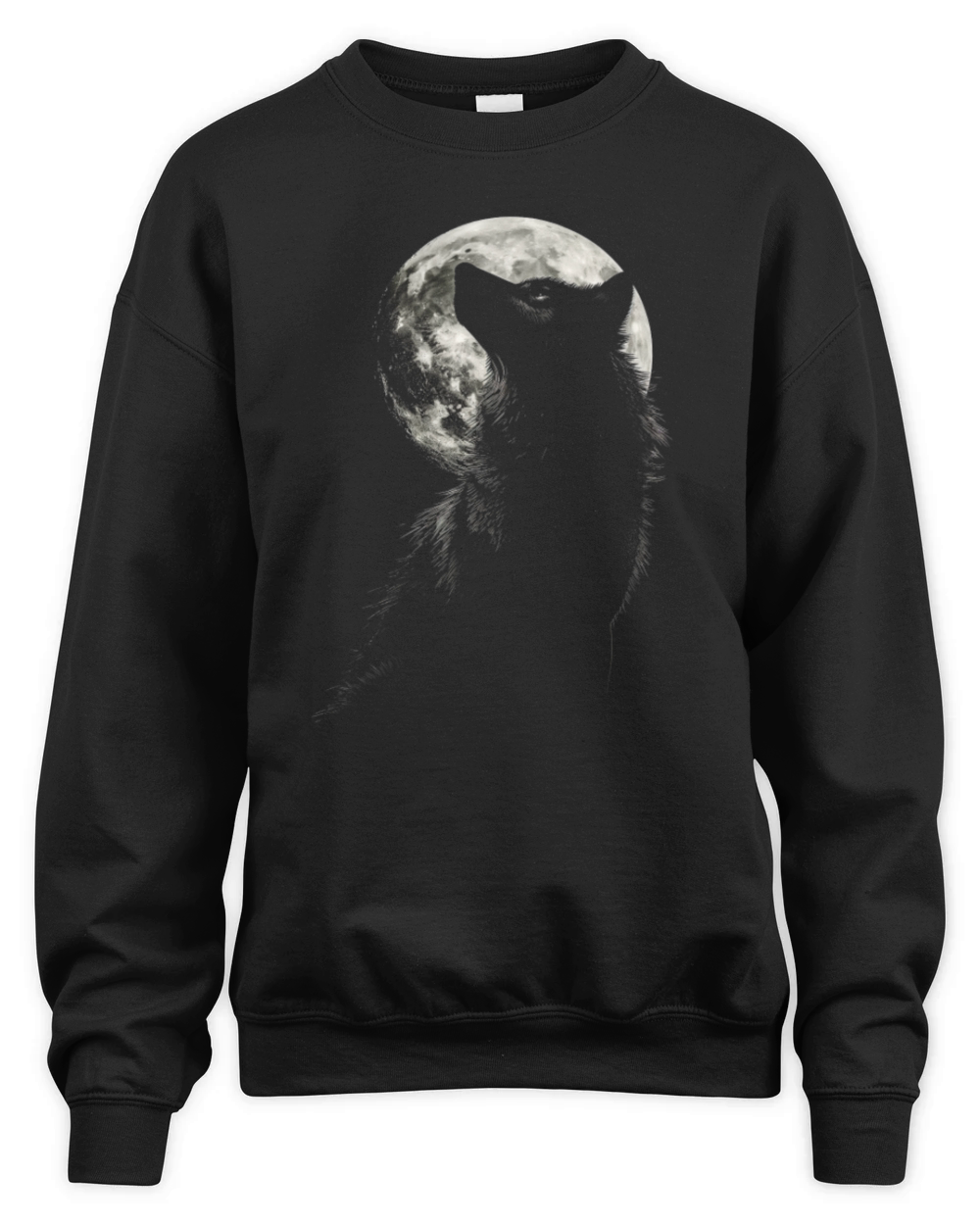 Wolf Full Moon Wolf Lover Gift Unisex Premium Crewneck Sweatshirt