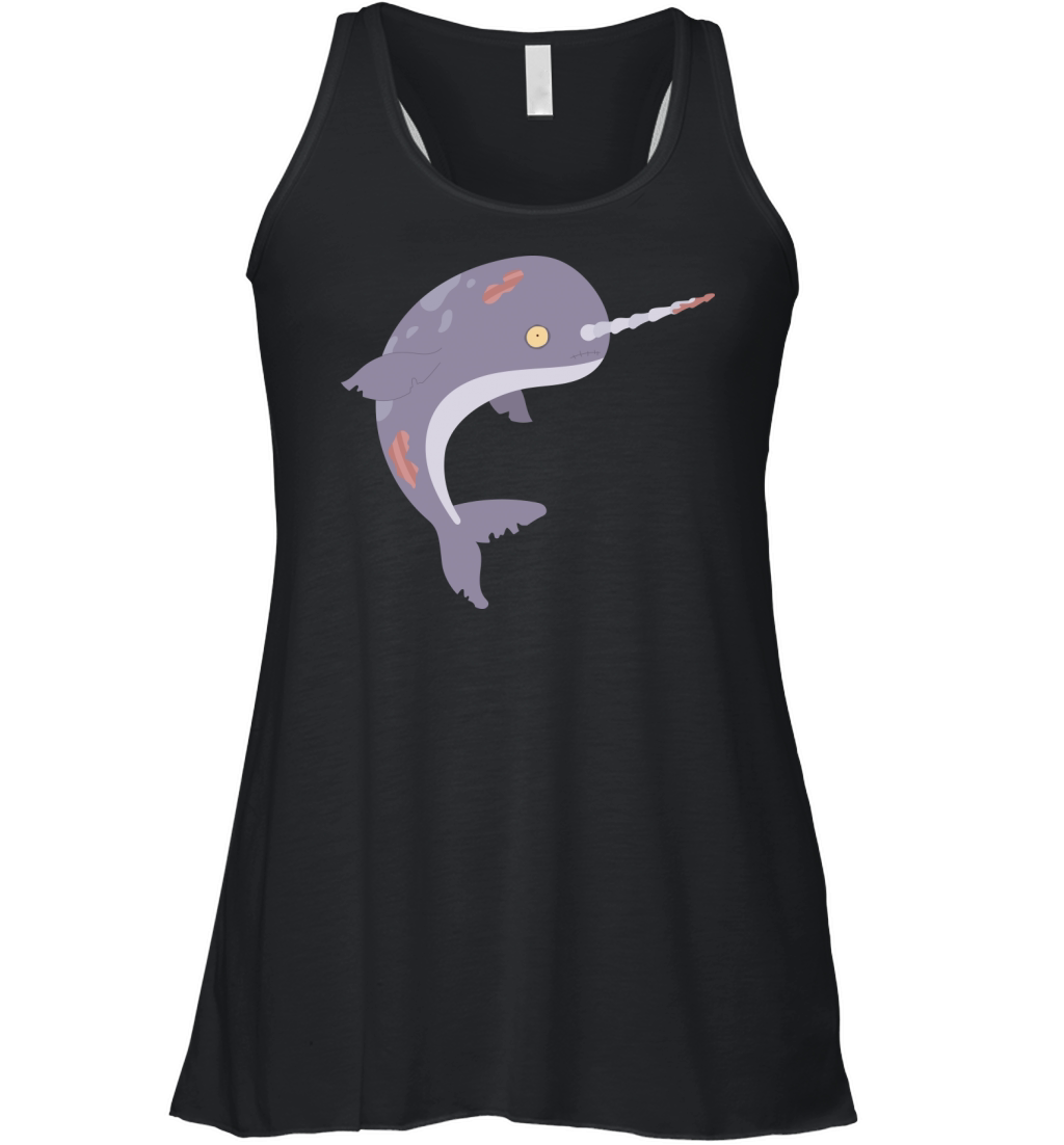 Zombie Narwhal Funny Halloween Costume Women's Flowy Tank Top