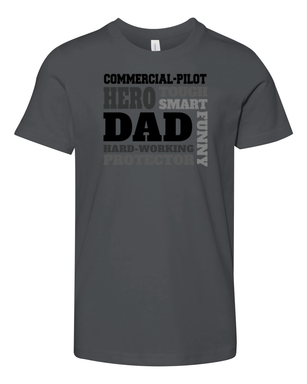 Daddy job funny Quote Dad commercial-pilot Youth Unisex Jersey Tee