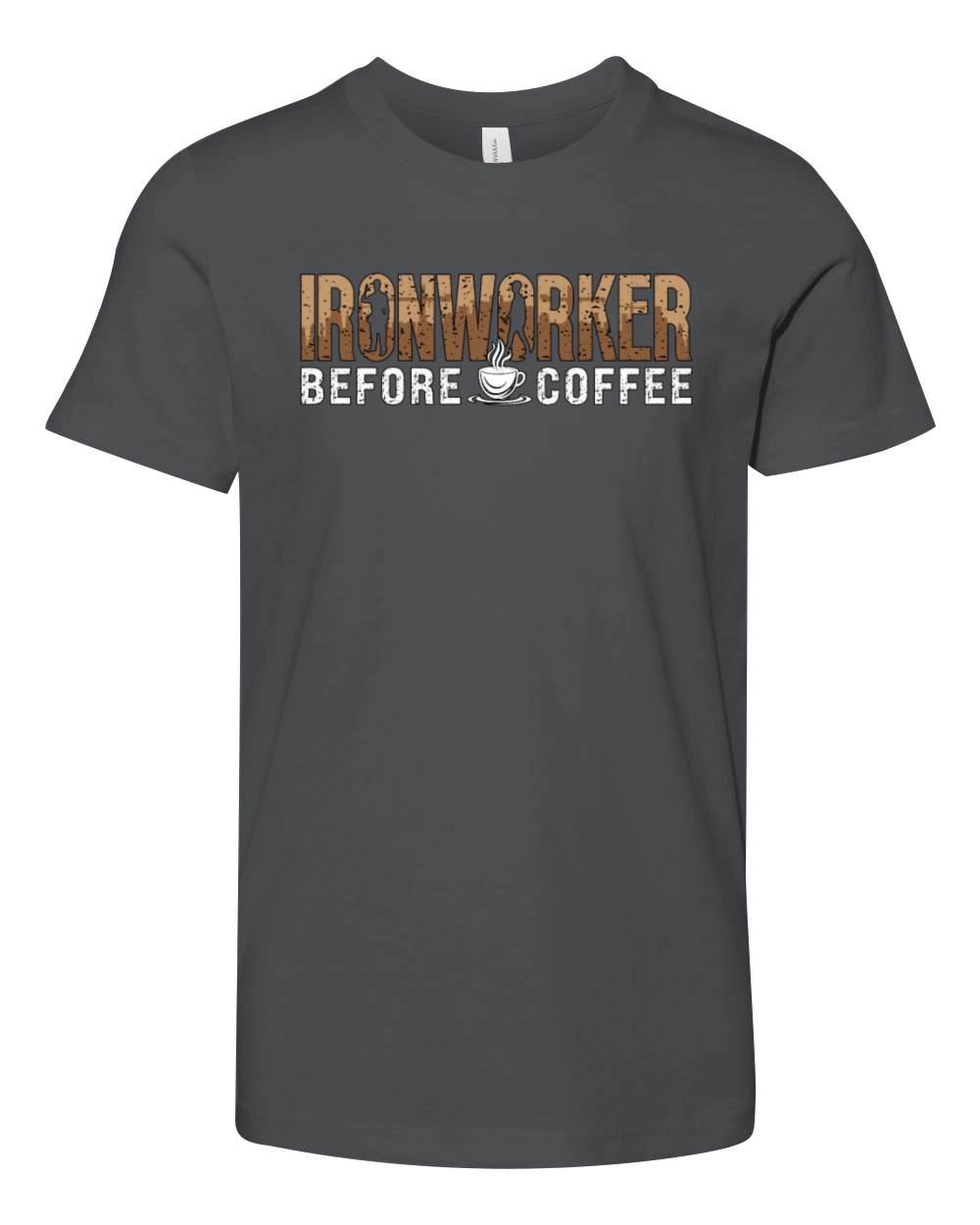 Ironworker Before Coffee Metalworking Coffee Lover Youth Unisex Jersey Tee