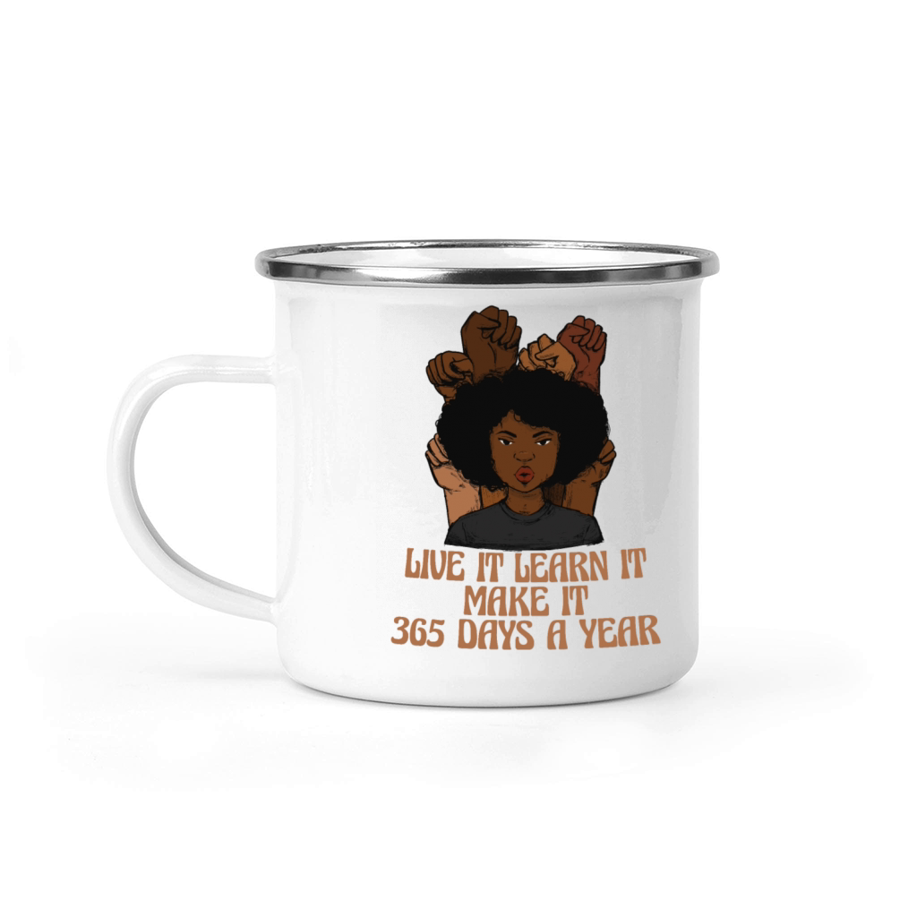 Black History Month 2024 Live It Learn It Make It Camping Mug