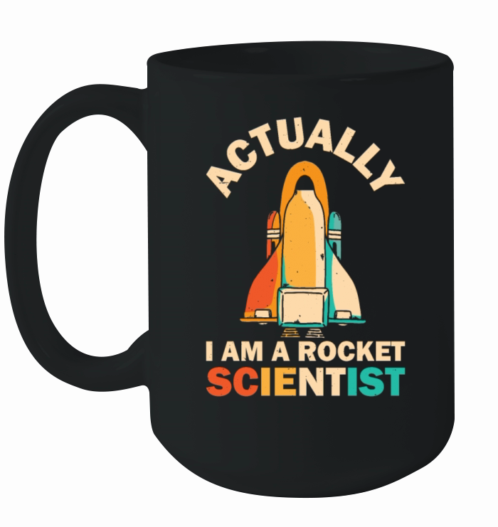 Retro Rocket Scientist Space Shuttle Ceramic Mug