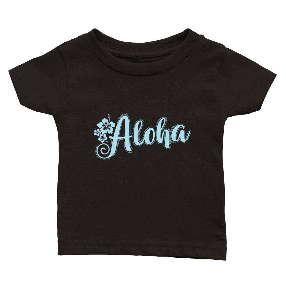 Aloha Vacation under Palm Trees Classic Baby Crewneck T-shirt