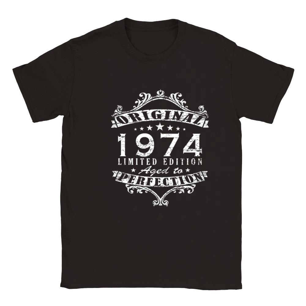 Year 1974 born Vintage Birthday Gift Classic Kids Crewneck T-shirt
