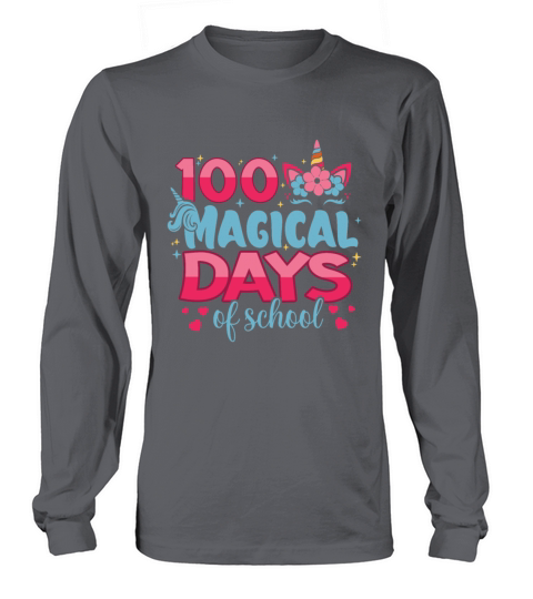 100 Magical Days Of School Unicorn Fantasy Lover Long sleeved Unisex