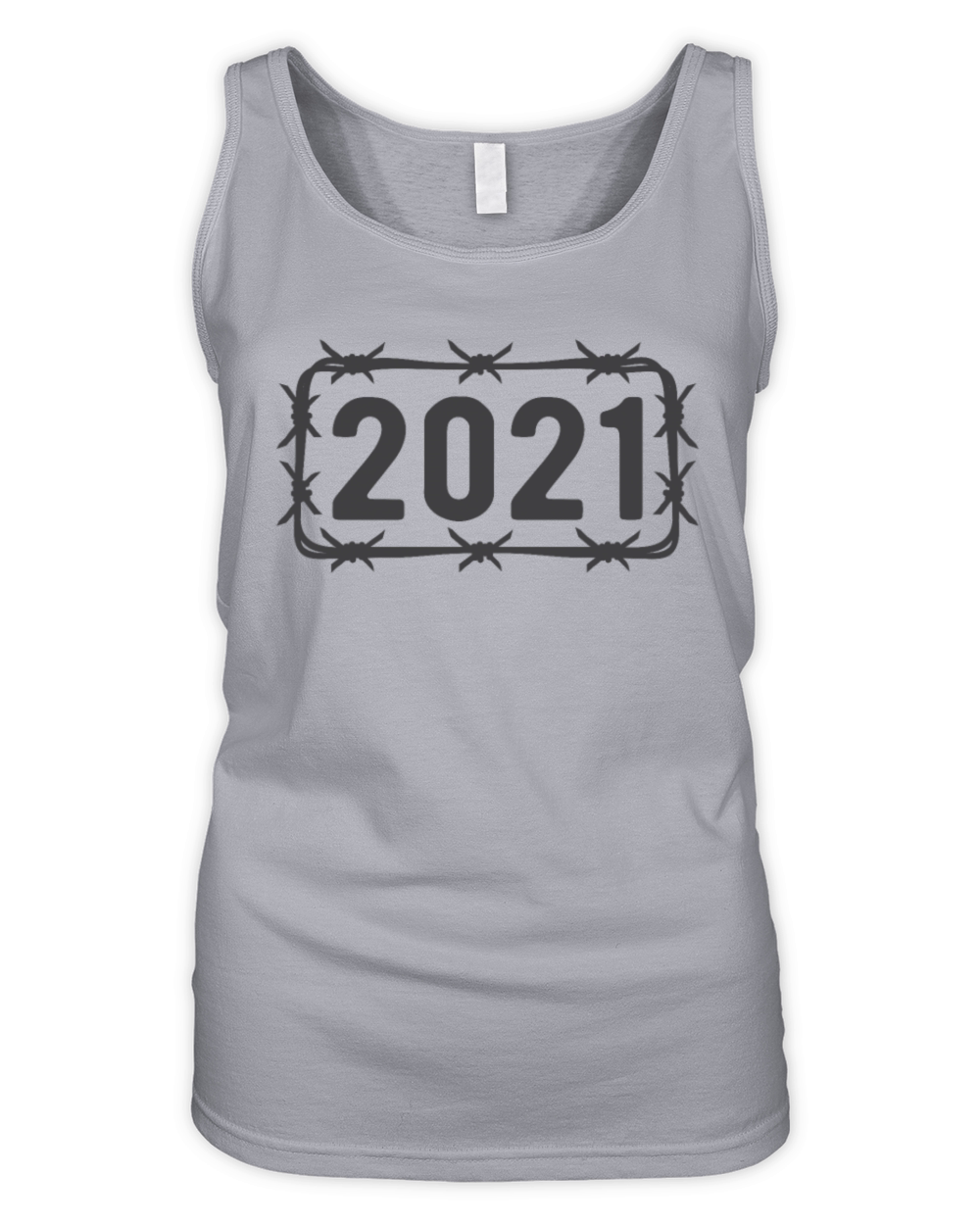 Birthday Vintage 2021 Barbed Wire Organic Women's Tank Top