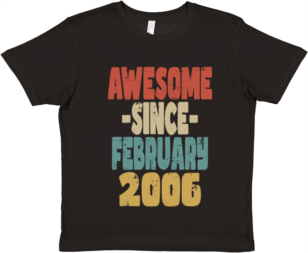 Awesome February 2006 Premium Kids Crewneck T-shirt