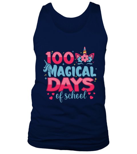 100 Magical Days Of School Unicorn Fantasy Lover Tank Top Unisex