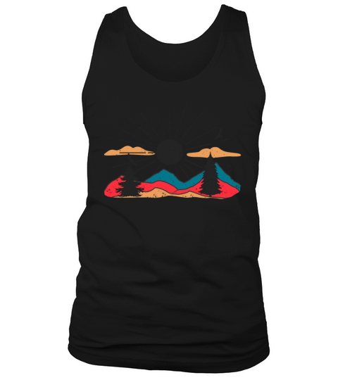 Vintage Hiking Gift with Mountains Tank Top Unisex