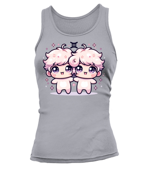 Gemini Zodiac Design Featuring Adorable Kawaii Tank top Woman