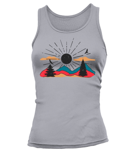 Vintage Hiking Gift with Mountains Tank top Woman