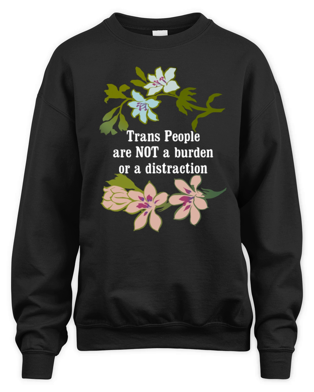 Trans People Are Not A Burden Or A Distraction Unisex Premium Crewneck Sweatshirt