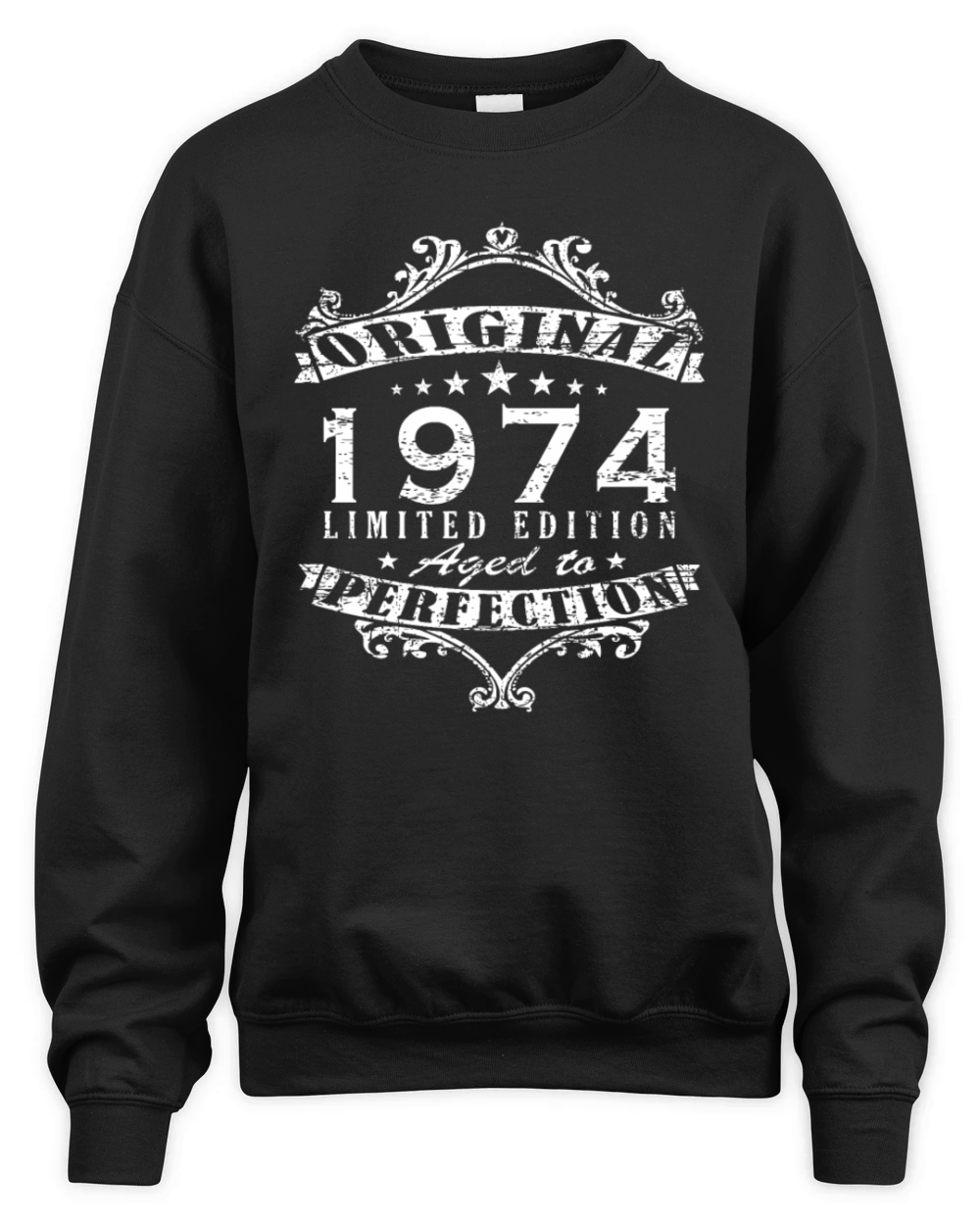 Year 1974 born Vintage Birthday Gift Unisex Premium Crewneck Sweatshirt