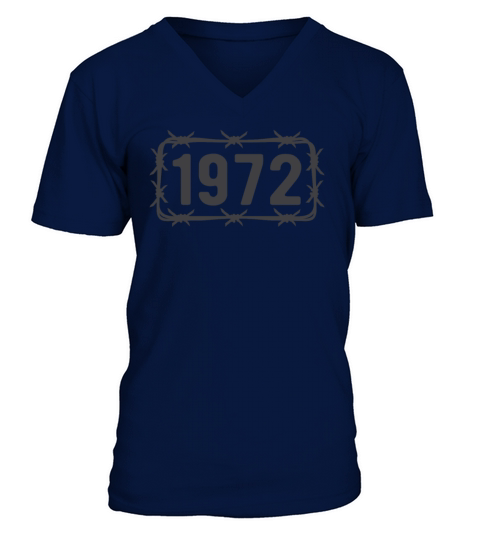 Birthday Vintage 1972 Barbed Wire V-Neck T-shirt