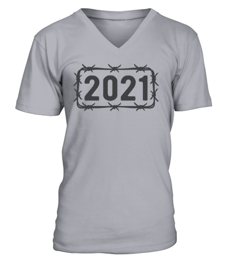 Birthday Vintage 2021 Barbed Wire V-Neck T-shirt
