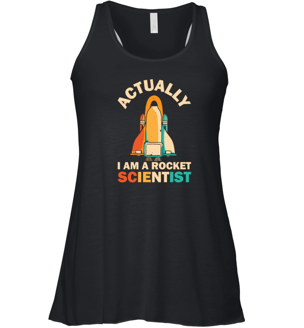 Retro Rocket Scientist Space Shuttle Women's Flowy Tank Top
