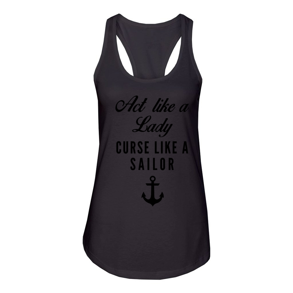 Curse like a sailor Women's Racerback Tank