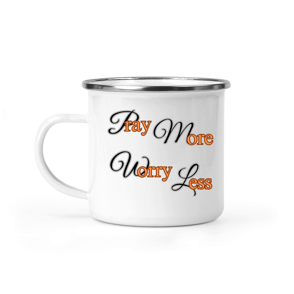 Pray More Worry Less Camping Mug