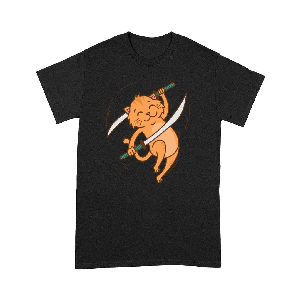 Cat with Sword Krabi Krabong Martial Arts Comfort T-shirt