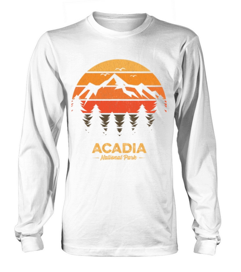 Acadia National Park Retro Vintage Souvenir Gift Long sleeved Unisex