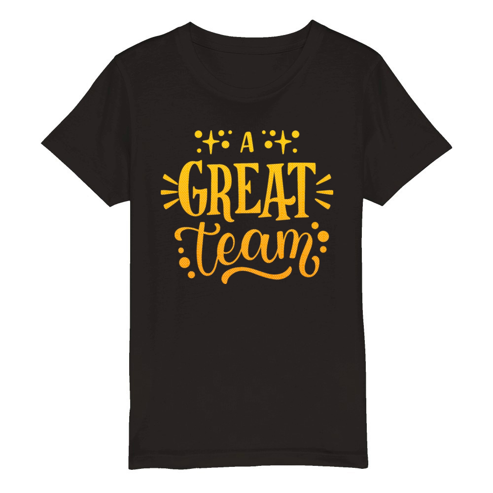 A GREAT TEAM Organic Kids Crewneck T-shirt