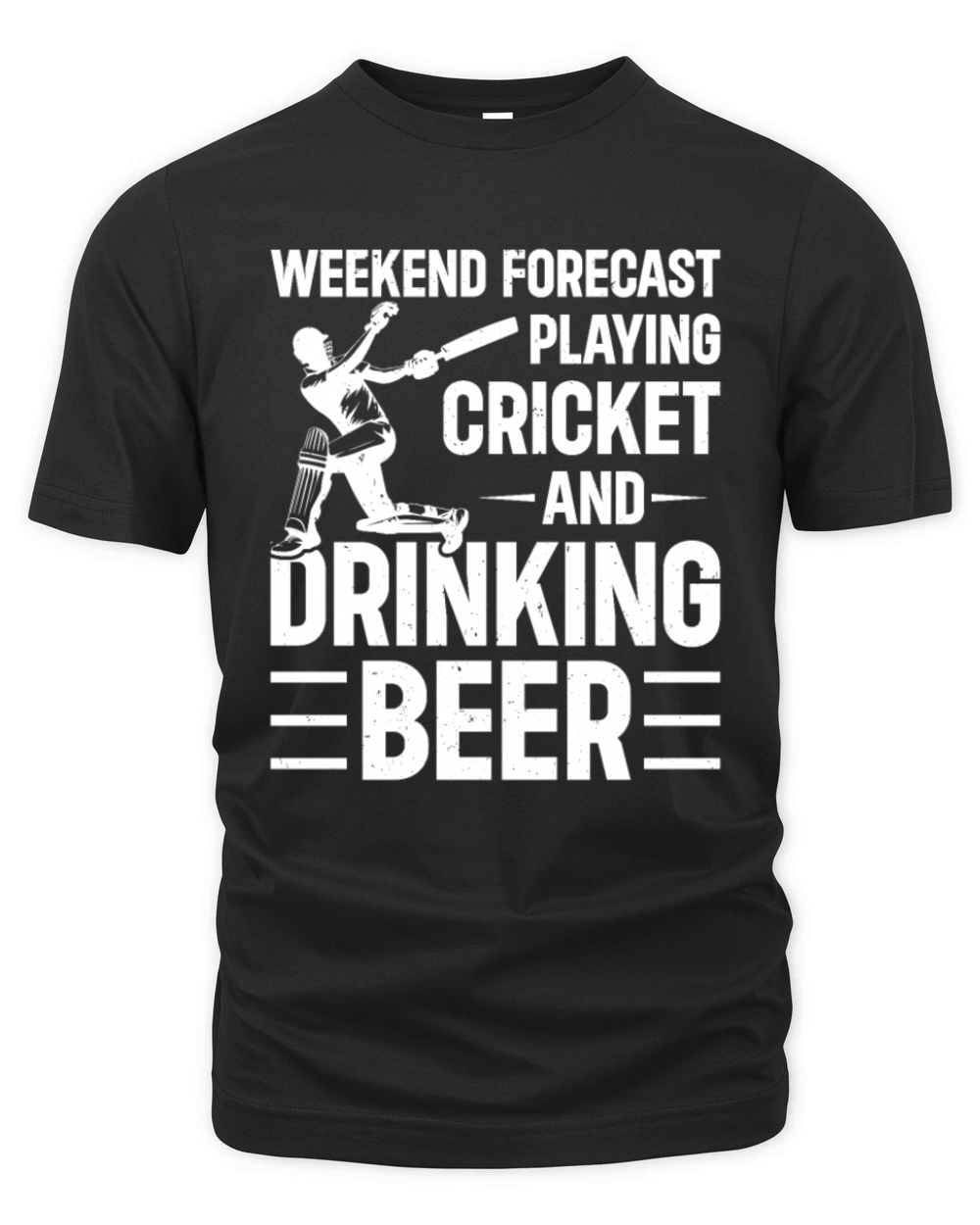 Weekend Forecast Playing Cricket And Drinking Beer Organic Unisex T-shirt
