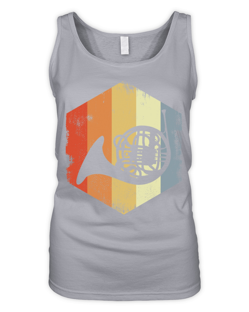 French Horn Vintage Look Organic Women's Tank Top