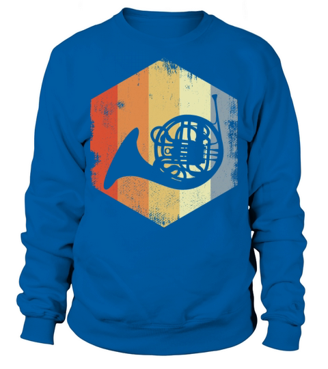 French Horn Vintage Look Sweatshirt Unisex