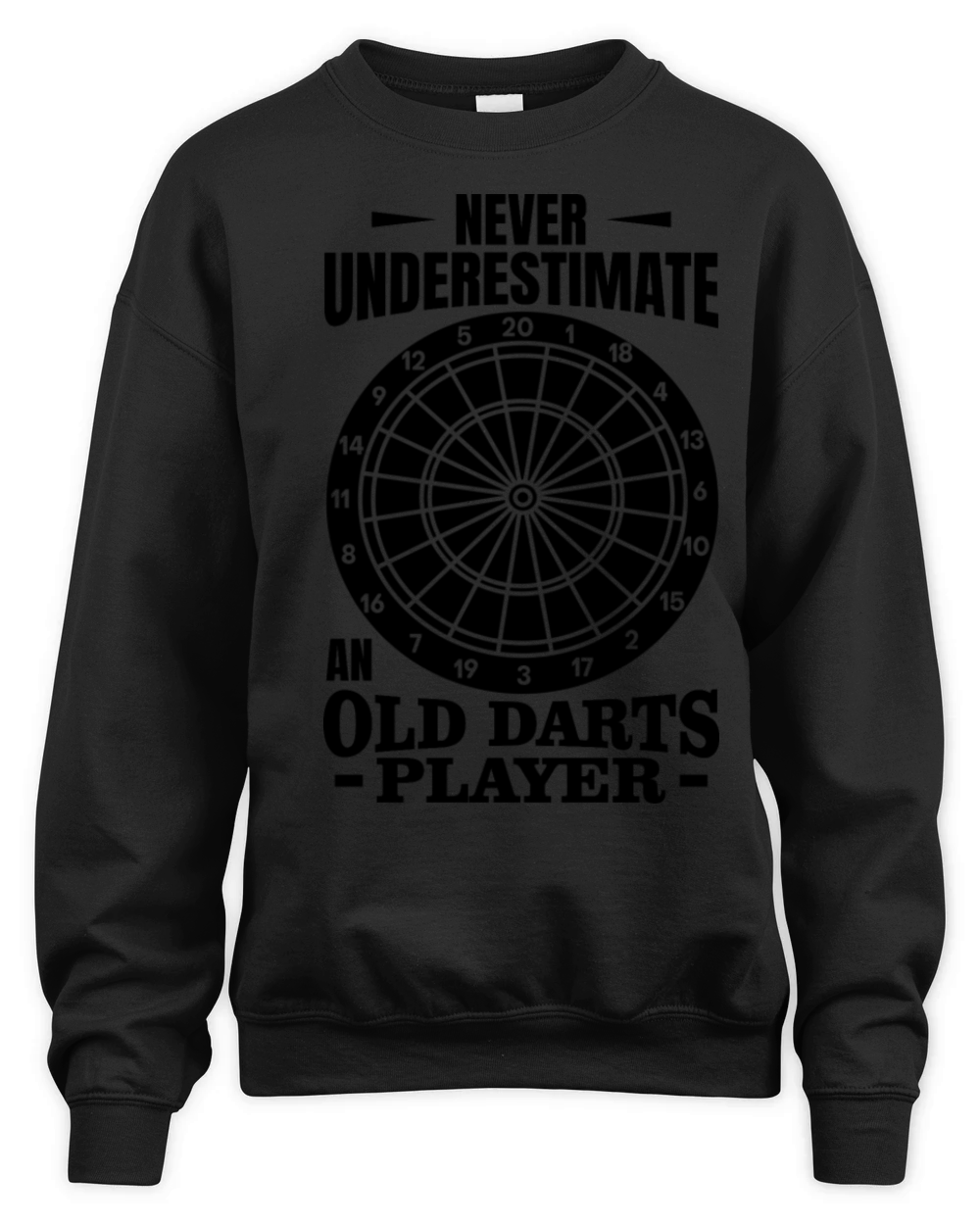 Old Darts Player Unisex Premium Crewneck Sweatshirt