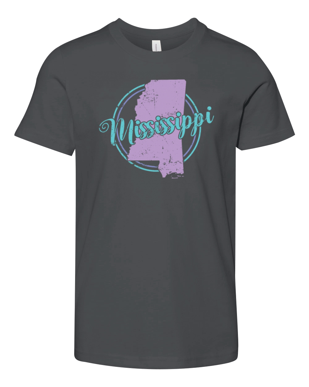 Mississippi Map USA America Youth Unisex Jersey Tee