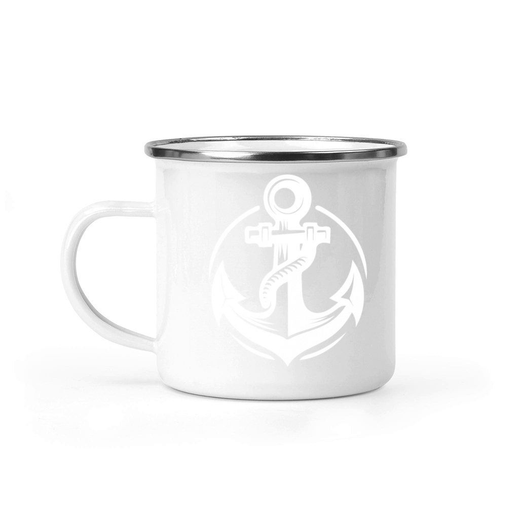 Old Wet Anchor With Thick Rope Camping Mug