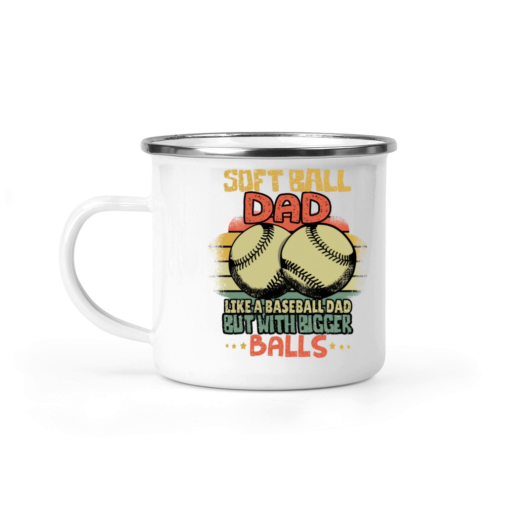 Softball Dad Baseball Funny Softball Player Coach Camping Mug