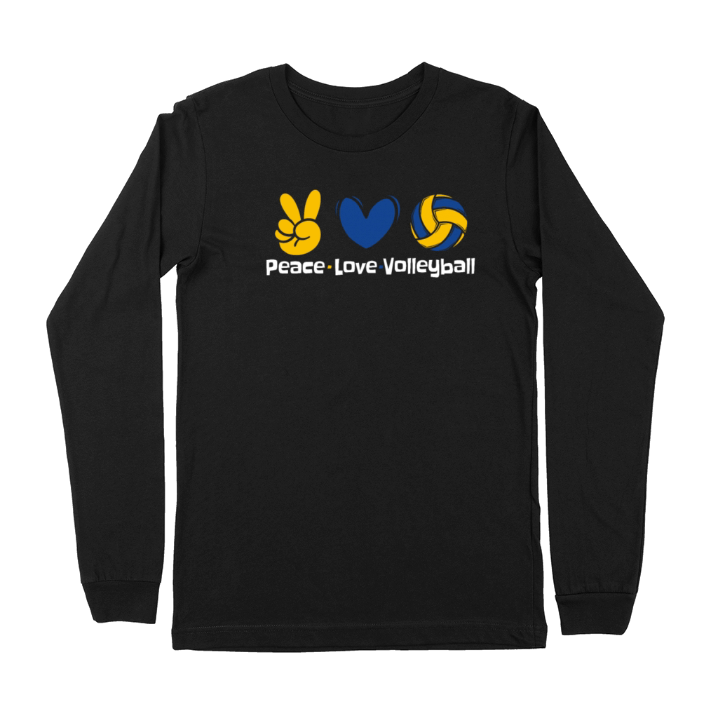 Peace Love Volleyball Coach Team Player Trainer Premium Long Sleeve