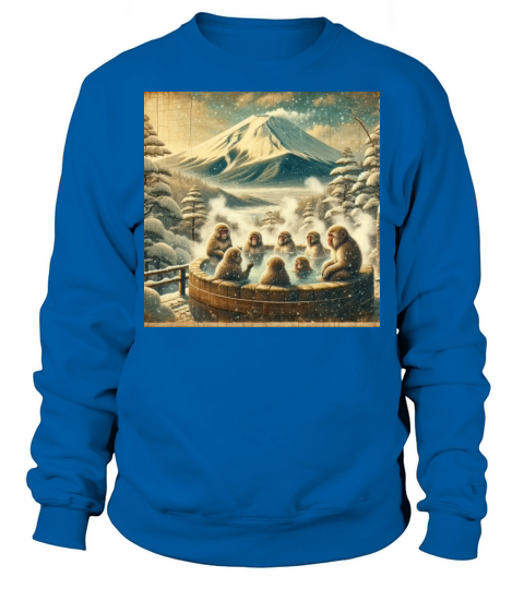 Vintage Animal Macaque Winter Monkey Japanese Art Sweatshirt Unisex