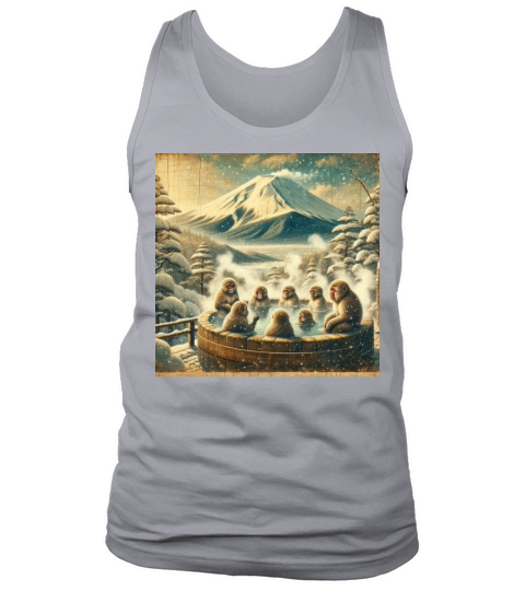 Vintage Animal Macaque Winter Monkey Japanese Art Tank Top Unisex