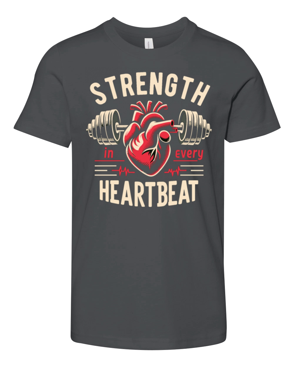 Healthy Heart Beat February Cardiac Awareness Youth Unisex Jersey Tee